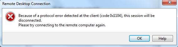 remote desktop protocol error