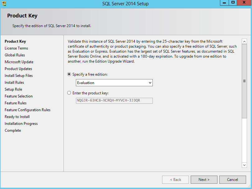 install sql server 2014 free