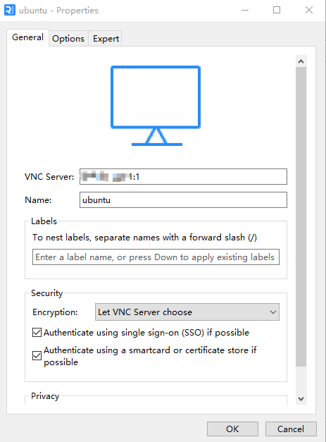 vnc through ssh tunnel