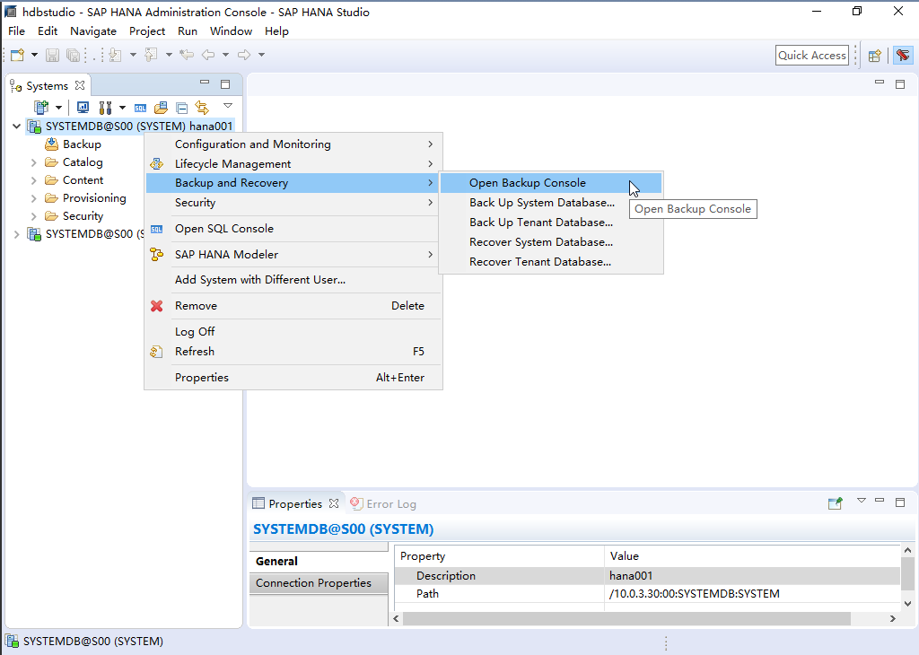 configure data provisioning in sap hana studio