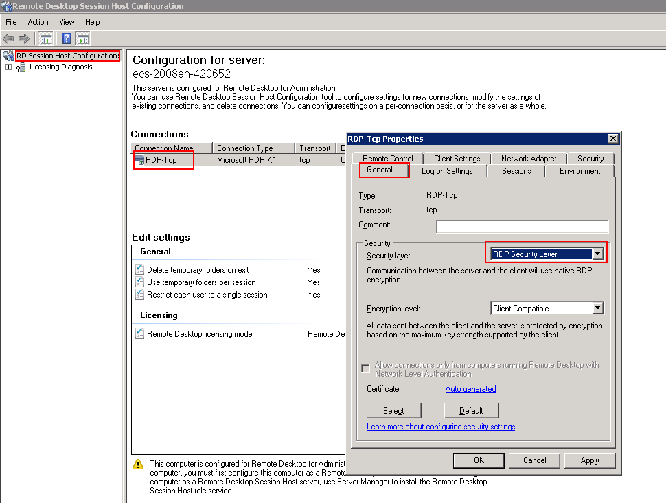 microsoft remote desktop connection reset by peer