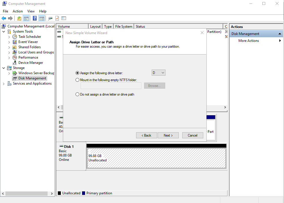 initialize drive windows