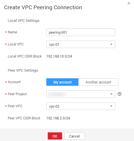 Creating A VPC Peering Connection With Another VPC In Your Account Virtual Private Cloud User