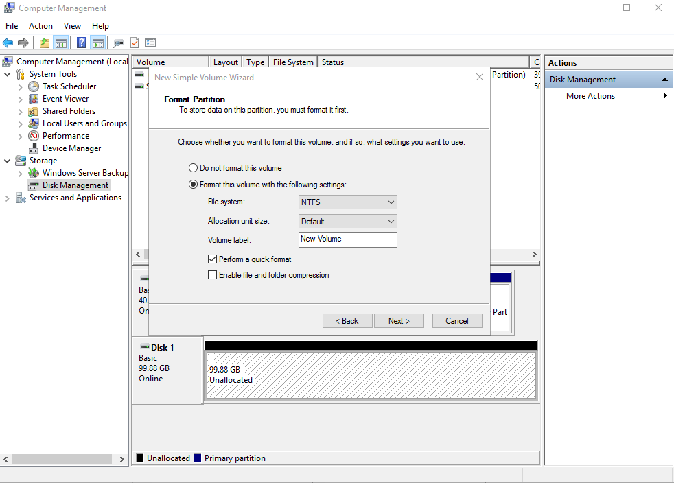 Inicialización De Un Disco De Datos De Windows Windows Server 2019elastic Cloud Serverpasos 8142